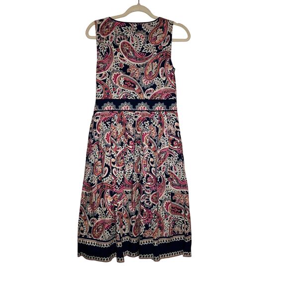 Talbots boho paisely dress midi length size 2 - Picture 4 of 5